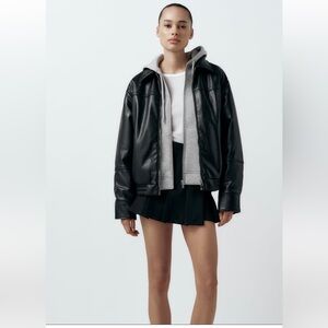 Zara Box Pleat Wrap Front Mini Skirt